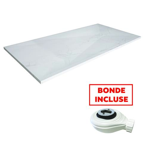 Receveur de douche résine de synthèse Nola marbre Blanc 80x180